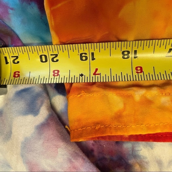 Tie dye XL tote environmental reusable bag orange gold fire lava galaxy - Picture 4 of 8